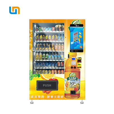 Salat-Glas machte Flaschengetränk Automaten mit 22 Zoll-Touch Screen, Touch Screen Automat, Mikrometer ein