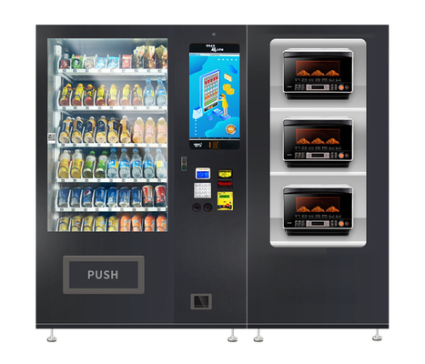 Nudel-Brotdose-Schnellimbiss-Imbiss-Getränk-automatischer Automat mit Mikrowellenherd