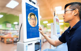 Gesicht Identifikations-Zahlungs-kundenspezifischer Automaten-englische Sprachmikrometer
