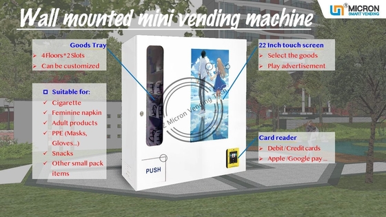 Mini Smart Wall Mount Vending-Maschine mit Anzeigenverwaltungs-und Touch Screen