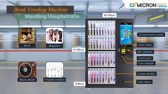 Intelligentes telemetrisches System des kundenspezifischen Schließfachschlägerbuch-Automaten mit Touch Screen